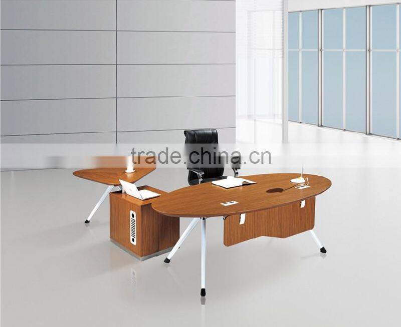 2015# modern office desk with metal frame metal leg/modern desk 13B-1
