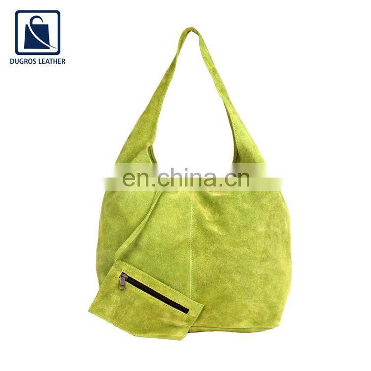 Magnet Closure Type Fashion Style Luxury Anthracite Fitting Stylish Look Genuine Leather Handbag for Women