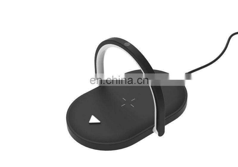 15W Fast Wireless Charger Table Lamp For iPhone X XR XS Mobile Phone Charging Holder Night Light Pad Phone Stand Desk Lamp