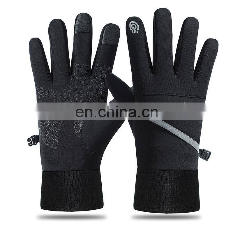 Outdoor Sports Gloves Touch Screen Men Driving Motorcycle Snowboard Gloves Non-slip Ski Warm Fleece Gloves