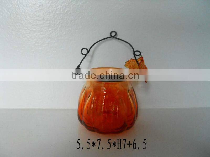 hanging glass tea lights candle holder