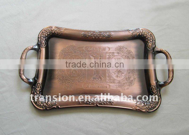 3pcs Stainless steel Square Tray