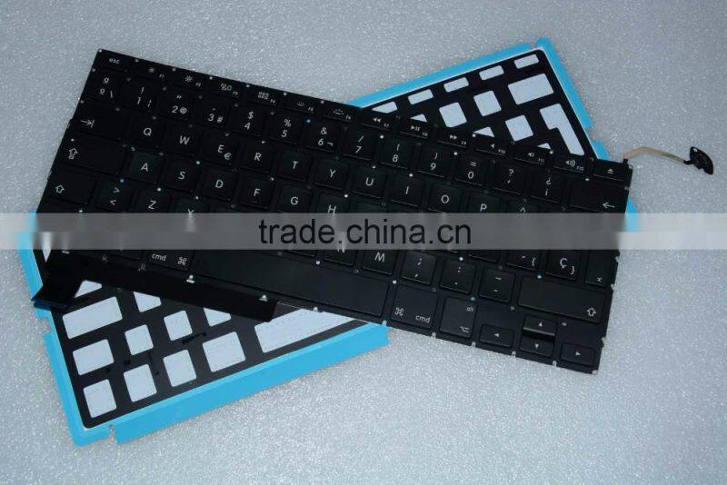 Professional Spanish Laptop keyboard Replacement LED Backlight Lighting For Macbook Pro A1286 2008-2012