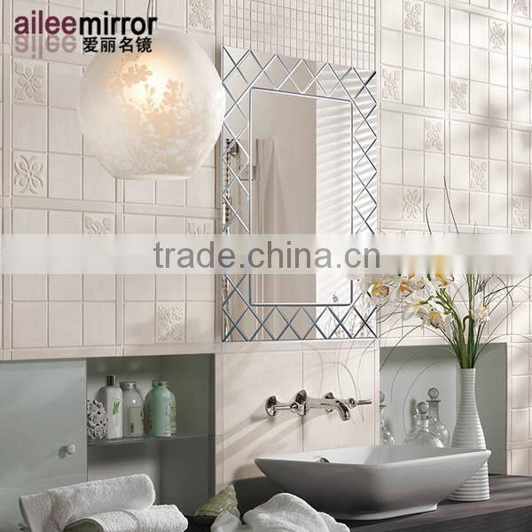 hotel room mirror decorative bathroom compact silver mirror