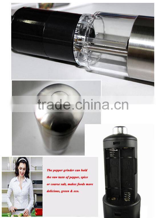 Sea salt and pepper mill for milling coarse salt and pepper