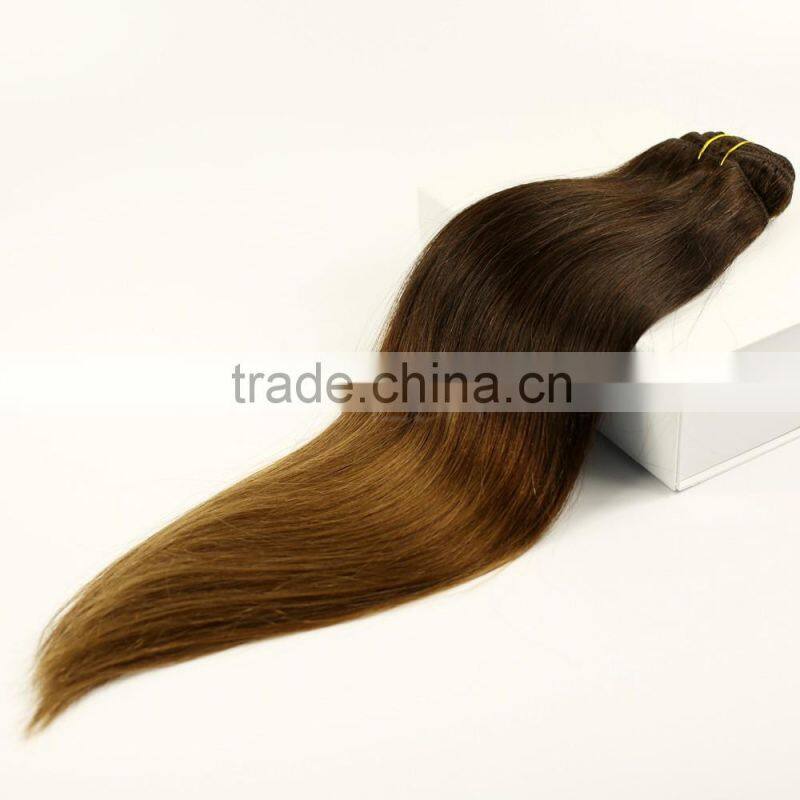 Alibaba High Quality Can Be Customized Wholesale Two Tone clip in hair extension accept new design