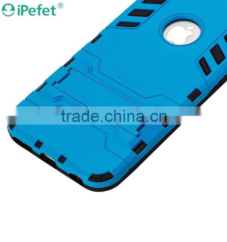 2016 New Phone Cover Ultra Slim 2 IN 1 Hybrid Armor Case Cover for iPhone 6S with Hard Kickstand