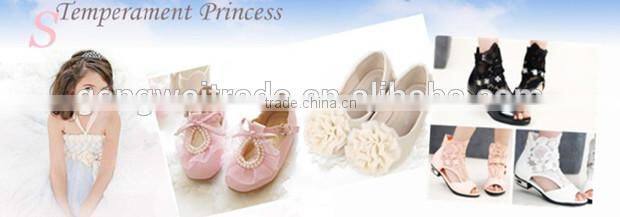 2014 NEW Lace Girl Princess Shoes Pretty Pearl Girl Sandals