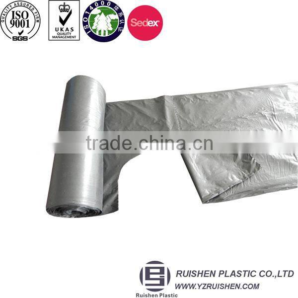 Transparent HDPE Printed T-shirt Rolling Bags