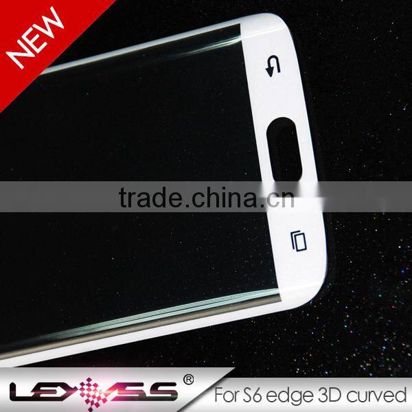 New Arrival cell phone fingerprint proof 99% transparency 3D 9H anti scratch tempered glass for galaxy S6 plus