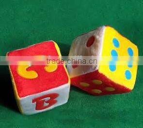 plush dice toys/cheap plush dice toys/hot sale from china