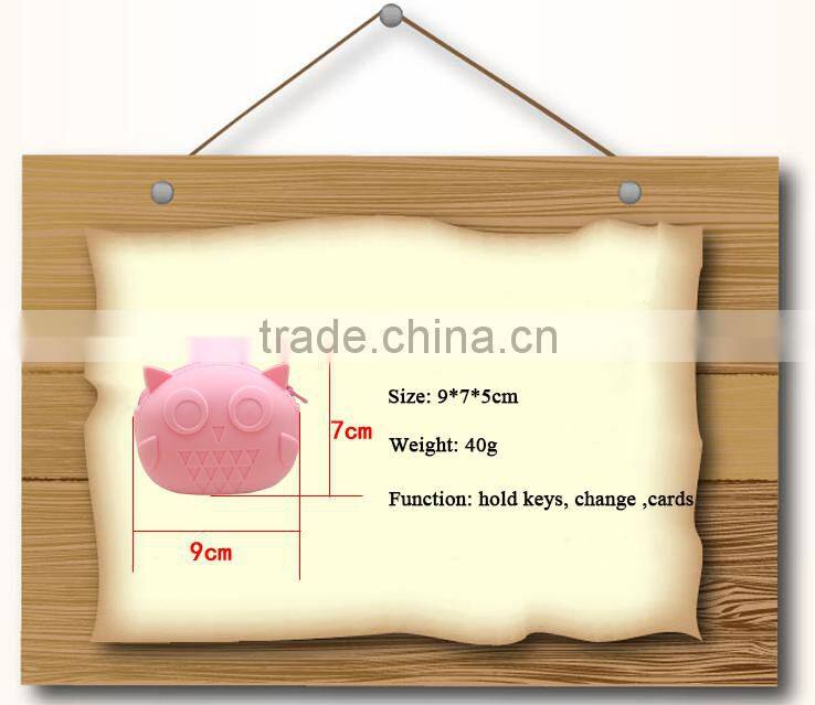 2015 Wholesale silicone rubber purses/funky purses and wallets