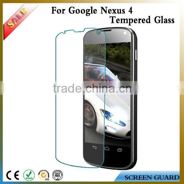 China Supplier 0.15/0.2/0.33/0.4mm Tempered Glass Protection Screen Film For Google Nexus4