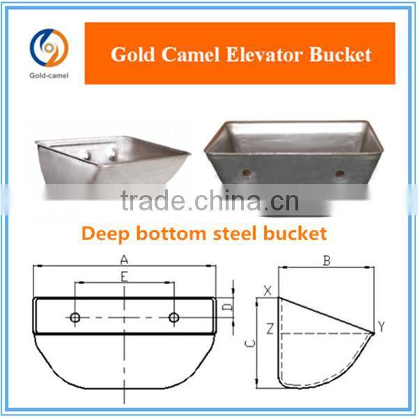 D type grain elevator bucket