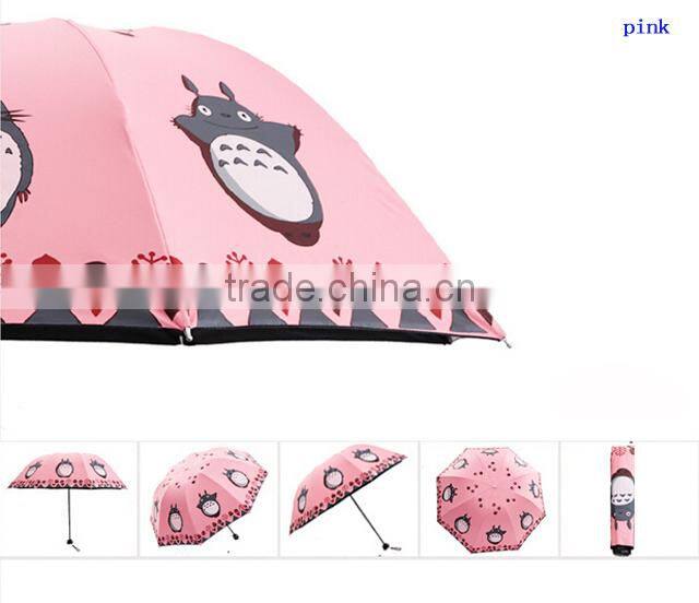 Super vinyl sunshade manual open japanese anime umbrella