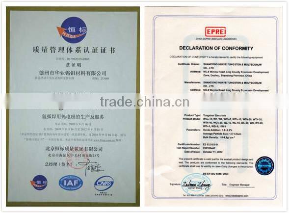 WL10 Black Head Lanthanated Tungsten Electrodes With Good Capacity