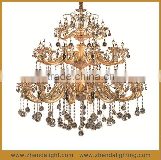 gold color crystal wedding chandelier&modern crystal candle chandelier lamp