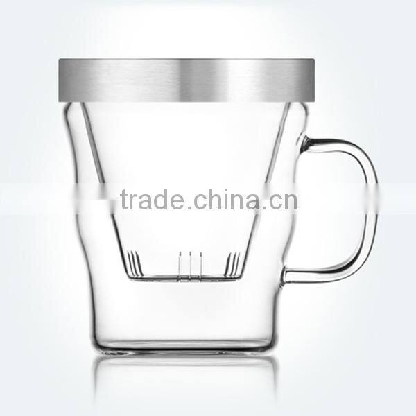 Samadoyo Elegant 350ml Glass Tea Mugs with Glass Deeper/ Filter/ Infuser on Sale