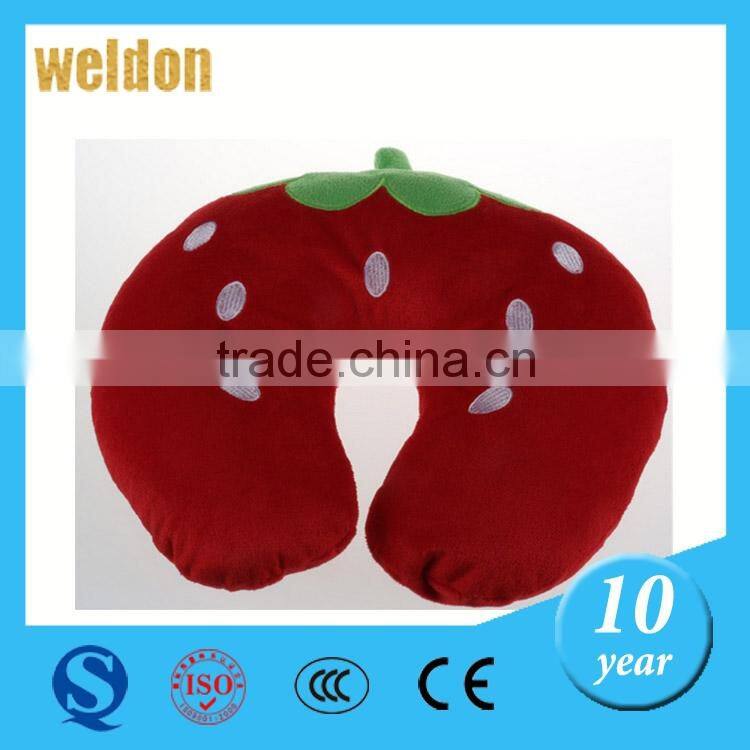 2015 Portable Outdoor Camping Folding Air Inflatable U Shape Neck Blow Up Cushion Flocking Travel Business Pillow