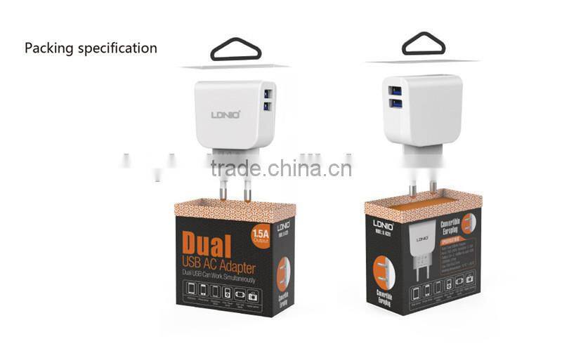 China wholesale Double USB 2.1A mobile travel charger 2-port