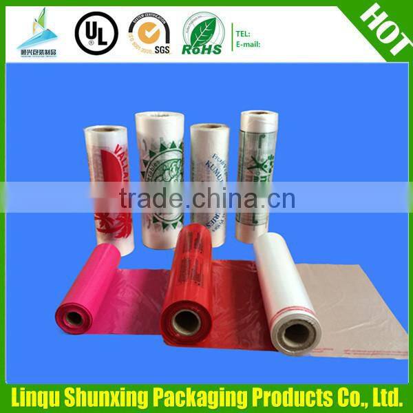 Printed Plastic Hdpe T-shirt Bag / vest Bag On Roll