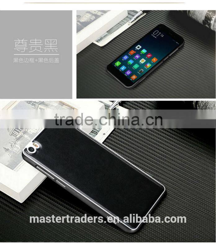 Original MOFI PU Leather Back Cover Case With Metal Frame For Xiaomi Note MT-3403