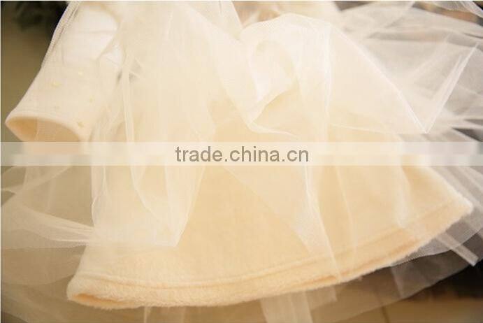 2015 new arrival kids black and white princess skirt for girls long sleeve princess dress