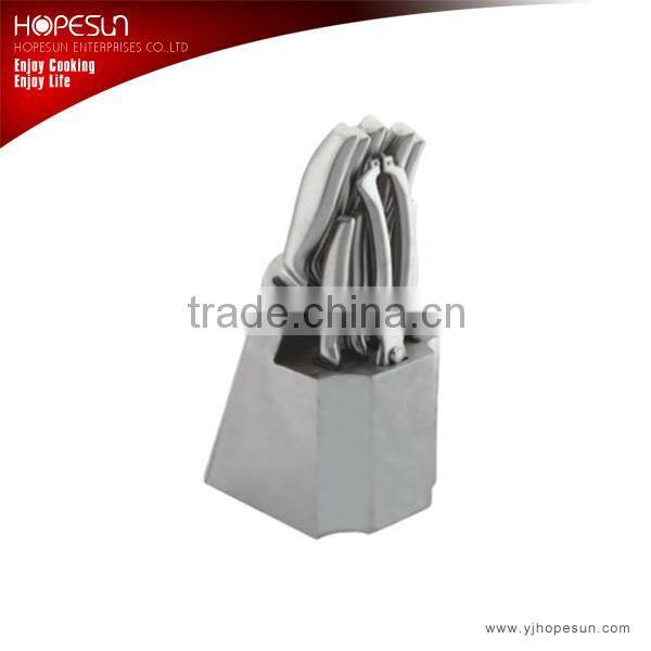 Kitchen knife sets with wooden block and chicken scissors