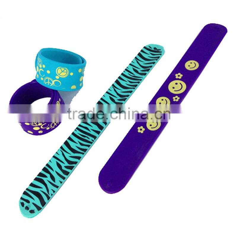 Shinerin online shopping silicone rainbow pvc slap bracelet