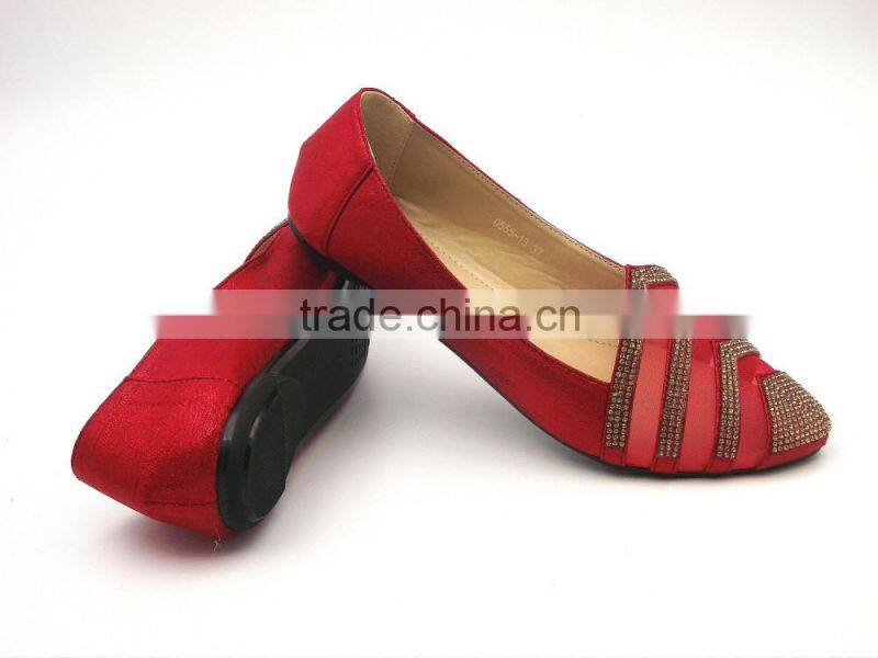 2016 hot sell popular Comfortable diamond flat shoes women shoes in stock