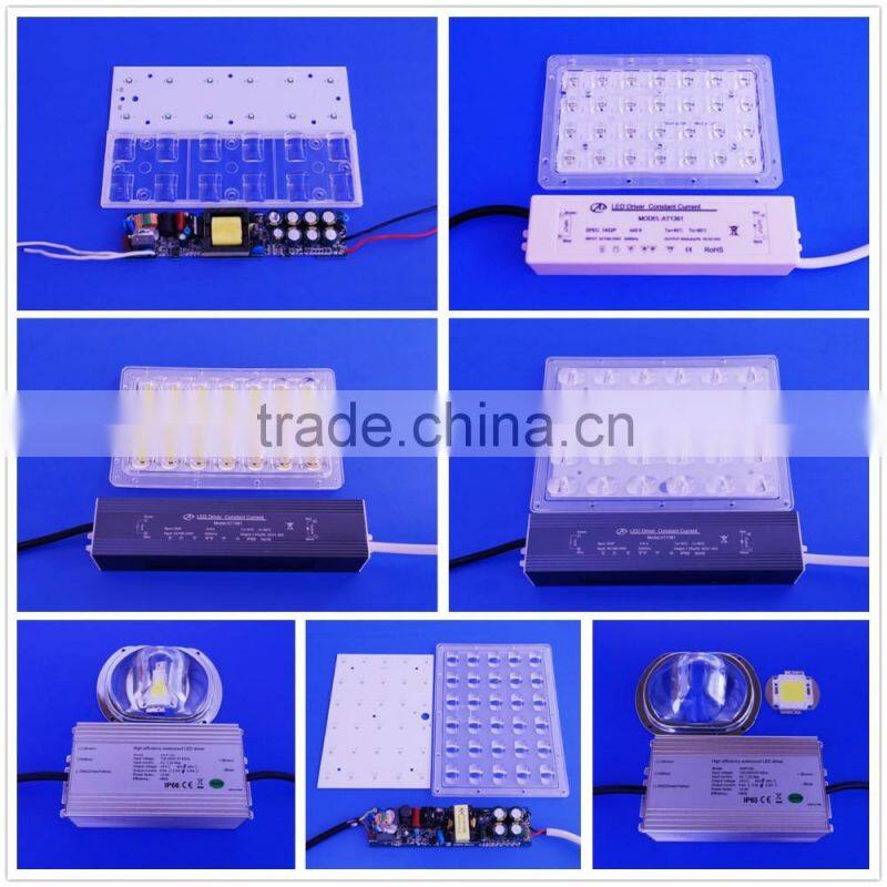 28w 56w 70x140 degree LED lens with mounted LED for E40 lights