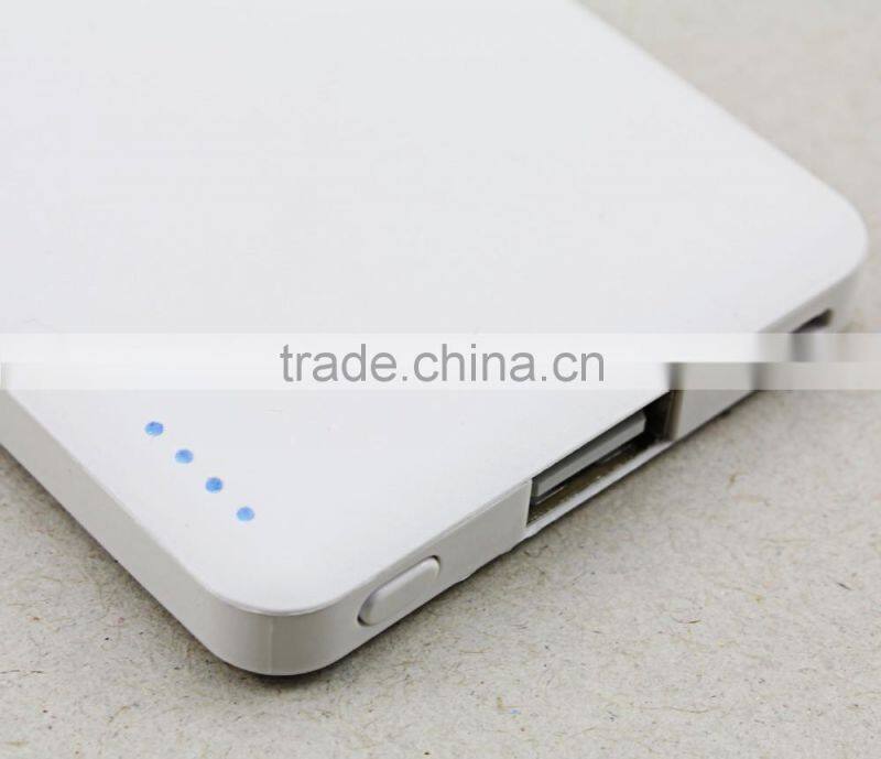 AWC813 2000mah OEM Slim card 2016 power bank manufacture promotional gift customize power bank