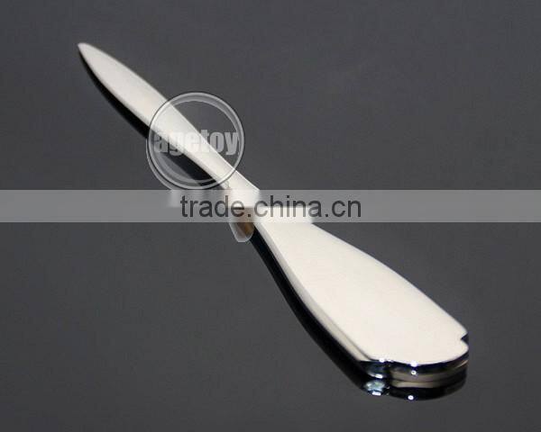 Zinc Alloy High Polished Promotional Blank Silver Color Metal Manual Letter Opener