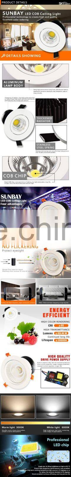 new 3inch 4inch 6inch 8inch led powerful ceiling light 7w led ceiling lighting