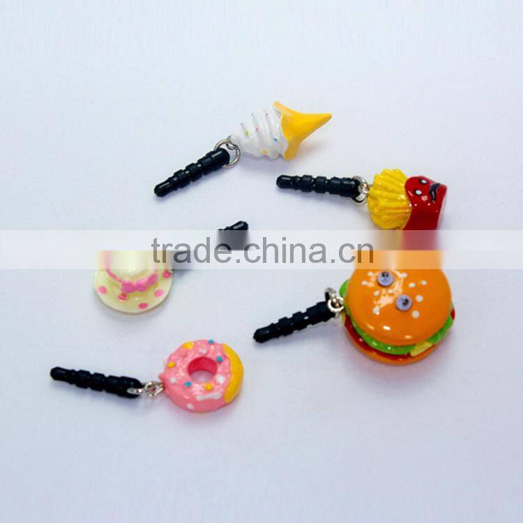 factory wholesale 10g cute animal resin anti dust plug for samsung