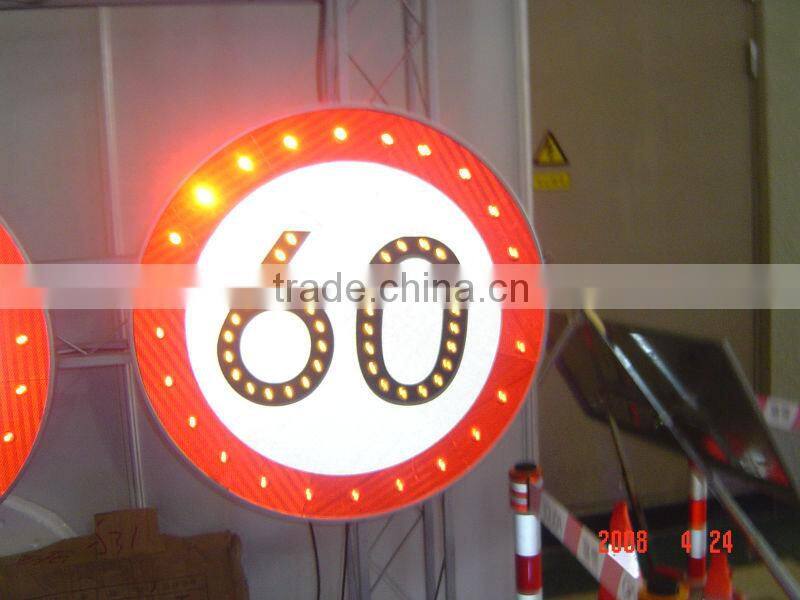 Traffic road high reflective Solar Traffic Sign for speed limit