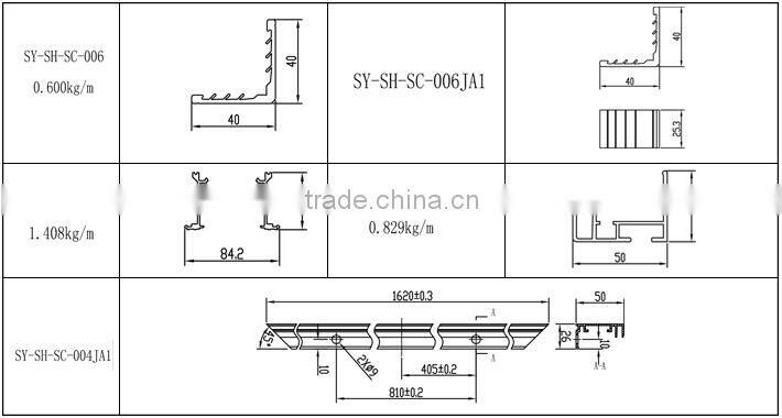 2016 Aluminum Profiles for Shower Enclosure with Competitive Price