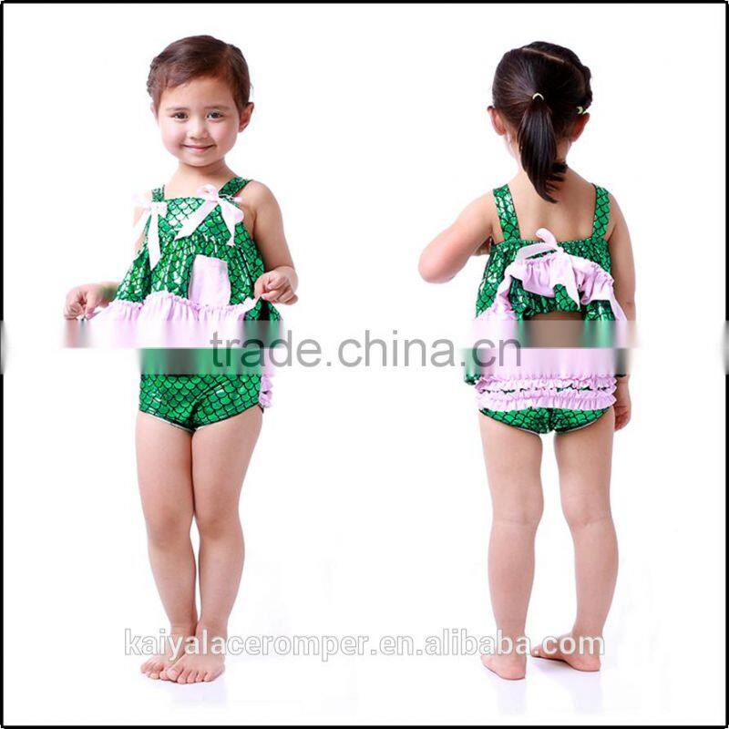Mermaid outfits girls baby clothes swing top bloomer set infant toddler clothing