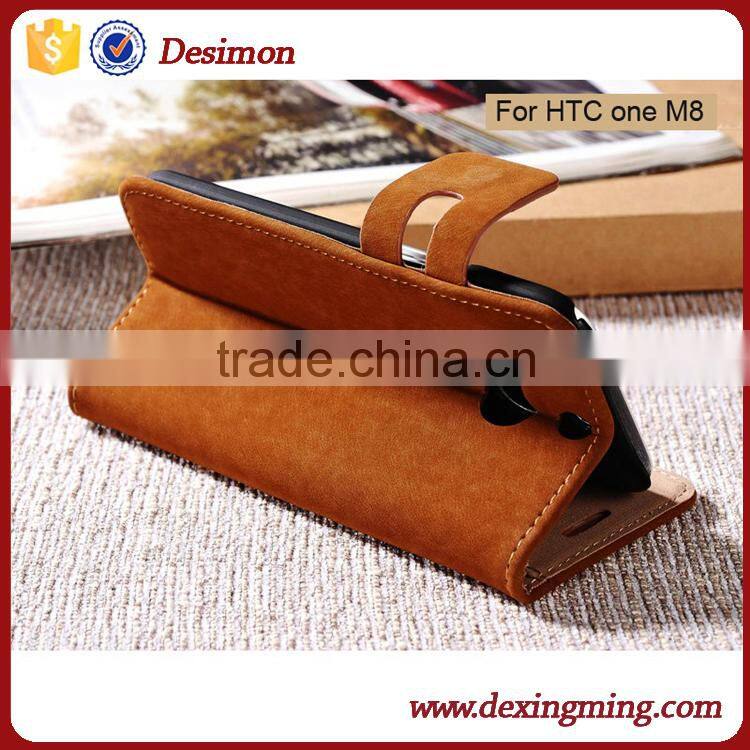 Soft Wallet Flip PU Leather Case for htc one e9