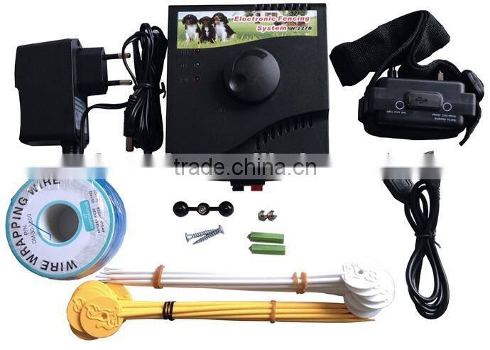 Waterproof Rechargeable outdoor Electronic Dog Fence Electric Shock System Train Collar pet fence system W-227B