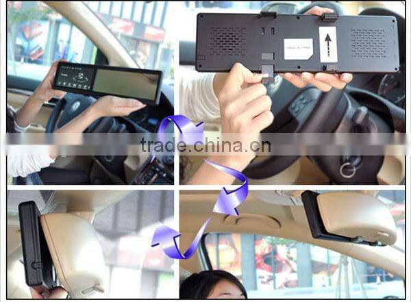 4.3 inch rearview mirror gps navigation system bluetooth avin fm