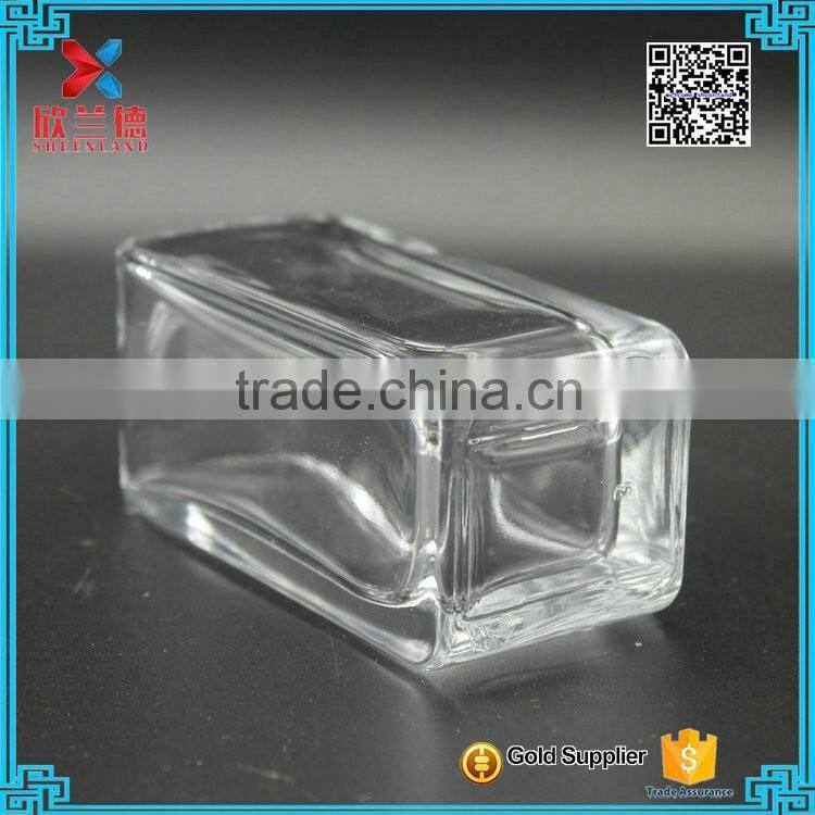 wholesale 100ml rectangle empty glass perfume refill bottle