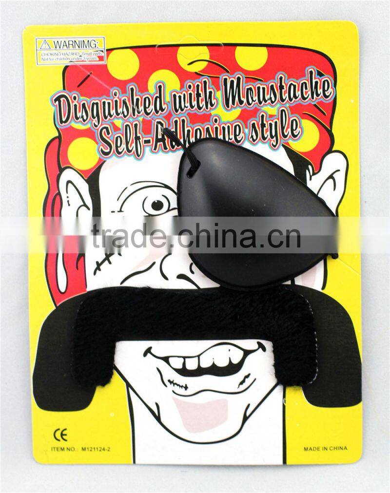 Pirate mustache and eyepatch