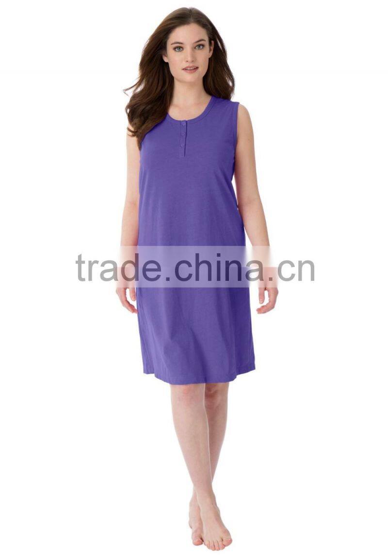 Wholesale Women's Cheap Night Dress Cotton Plus Size Summer Dress