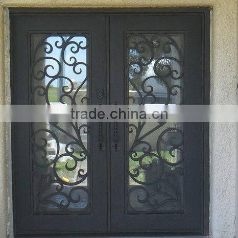 Top-selling artistic wrought iron double gate