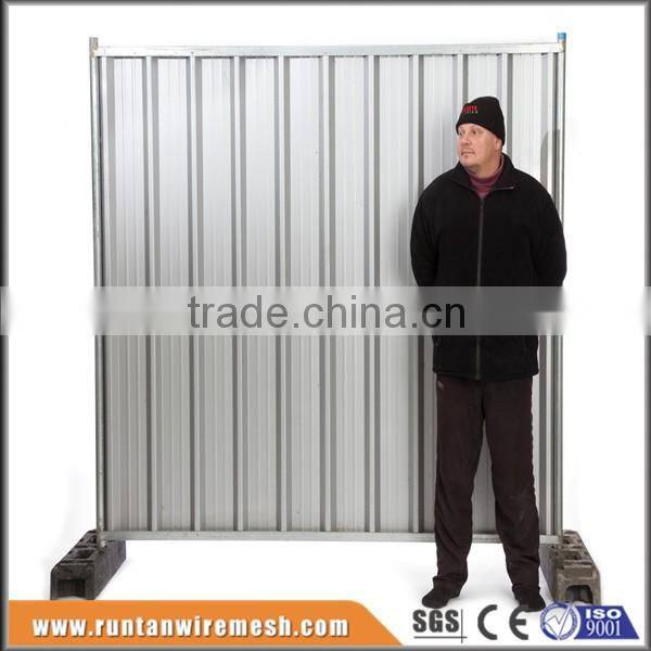 Construction Sites Colorbond Solid Steel Temporary security hoarding panels