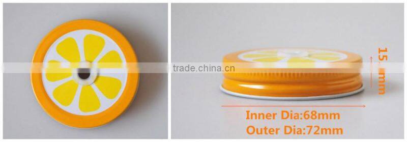 Orange shapes airtight metal screw lids wholesale