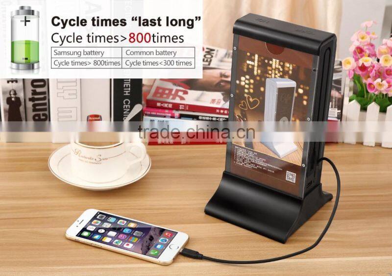 2016 Latest Portable Power Bank ,Mobile Power Bank 20800mah,Menu Holder Restaurant Power Bank Charger