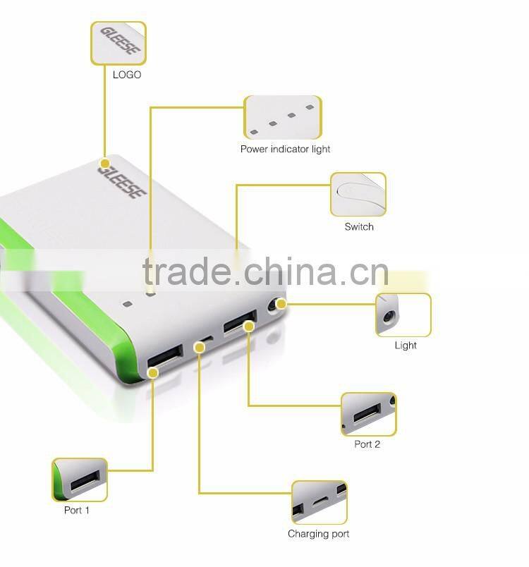 Gleese 6600mAh Portable Charger - Ultra High Capacity 2016 Power Bank