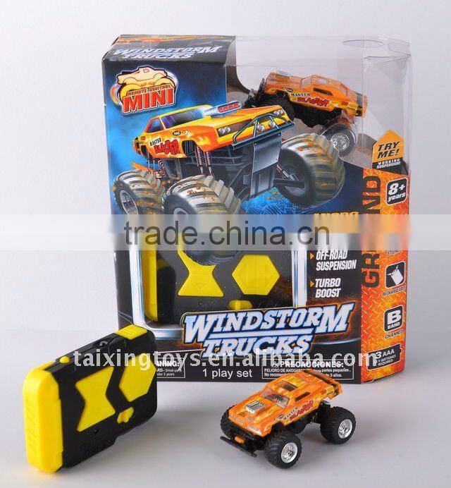 funny red mini 5CH rc car with light